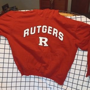 Vintage Rutgers University Hoodie (Red) (S/M)